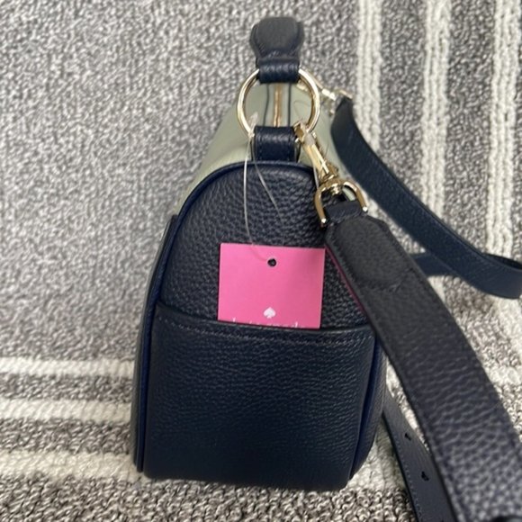 Kate Spade Pebbled Leather Crossbody Bag Light Pistachio Multi - Picture 4 of 16